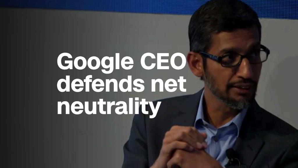 Google CEO: Net neutrality 'a principle we all need to fight for'